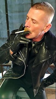Mix of leather latex men